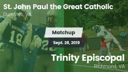 Matchup: Pope John Paul the G vs. Trinity Episcopal  2019