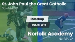 Matchup: Pope John Paul the G vs. Norfolk Academy 2019