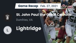 Recap:  St. John Paul the Great Catholic  vs. Lightridge 2021