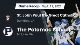 Recap:  St. John Paul the Great Catholic  vs. The Potomac School 2021