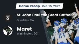 Recap:  St. John Paul the Great Catholic  vs. Maret  2022