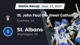 Recap:  St. John Paul the Great Catholic  vs. St. Albans  2023