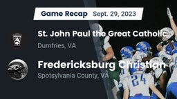 Recap:  St. John Paul the Great Catholic  vs. Fredericksburg Christian  2023
