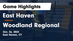 East Haven  vs Woodland Regional Game Highlights - Oct. 26, 2023