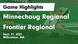 Minnechaug Regional  vs Frontier Regional Game Highlights - Sept. 21, 2023