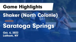 Shaker  (North Colonie) vs Saratoga Springs  Game Highlights - Oct. 6, 2022