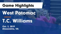 West Potomac  vs T.C. Williams Game Highlights - Oct. 2, 2019