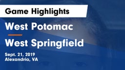 West Potomac  vs West Springfield  Game Highlights - Sept. 21, 2019