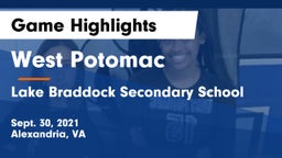 West Potomac  vs Lake Braddock Secondary School Game Highlights - Sept. 30, 2021