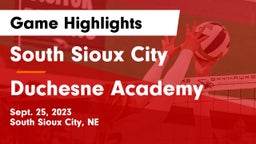 South Sioux City  vs Duchesne Academy Game Highlights - Sept. 25, 2023