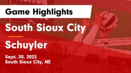 South Sioux City  vs Schuyler Game Highlights - Sept. 30, 2023