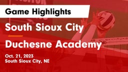 South Sioux City  vs Duchesne Academy Game Highlights - Oct. 21, 2023