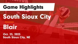 South Sioux City  vs Blair  Game Highlights - Oct. 23, 2023