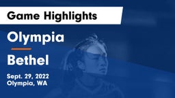 Olympia  vs Bethel  Game Highlights - Sept. 29, 2022