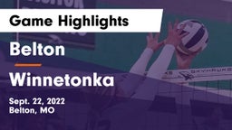 Belton  vs Winnetonka  Game Highlights - Sept. 22, 2022