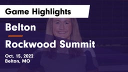 Belton  vs Rockwood Summit  Game Highlights - Oct. 15, 2022