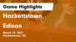 Hackettstown  vs Edison  Game Highlights - March 19, 2022