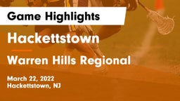 Hackettstown  vs Warren Hills Regional  Game Highlights - March 22, 2022