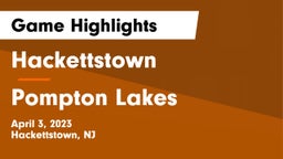 Hackettstown  vs Pompton Lakes  Game Highlights - April 3, 2023