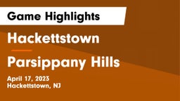 Hackettstown  vs Parsippany Hills  Game Highlights - April 17, 2023