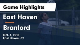 East Haven  vs Branford  Game Highlights - Oct. 1, 2018