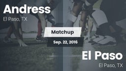 Matchup: Andress  vs. El Paso  2016