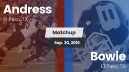Matchup: Andress  vs. Bowie  2016