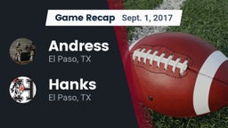 Recap: Andress  vs. Hanks  2017