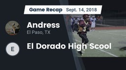 Recap: Andress  vs. El Dorado High Scool 2018