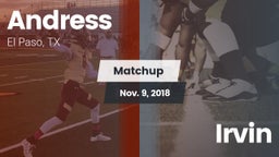 Matchup: Andress  vs. Irvin  2018
