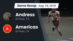 Recap: Andress  vs. Americas  2018