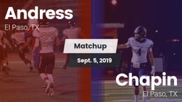 Matchup: Andress  vs. Chapin  2019