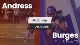 Matchup: Andress  vs. Burges  2019