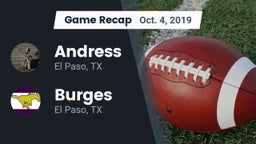 Recap: Andress  vs. Burges  2019