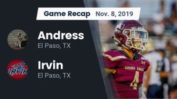 Recap: Andress  vs. Irvin  2019