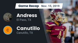 Recap: Andress  vs. Canutillo  2019