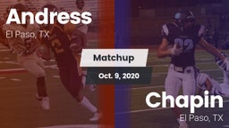 Matchup: Andress  vs. Chapin  2020