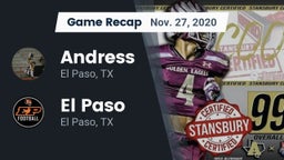 Recap: Andress  vs. El Paso  2020