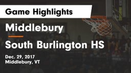 Middlebury  vs South Burlington HS Game Highlights - Dec. 29, 2017