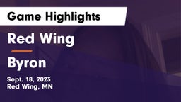 Red Wing  vs Byron  Game Highlights - Sept. 18, 2023