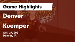 Denver  vs Kuemper  Game Highlights - Oct. 27, 2021