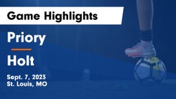 Priory  vs Holt  Game Highlights - Sept. 7, 2023