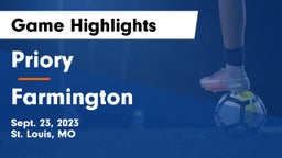Priory  vs Farmington  Game Highlights - Sept. 23, 2023