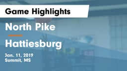 North Pike  vs Hattiesburg  Game Highlights - Jan. 11, 2019