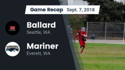 Recap: Ballard  vs. Mariner  2018