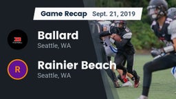 Recap: Ballard  vs. Rainier Beach  2019