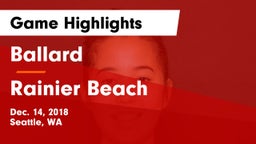 Ballard  vs Rainier Beach  Game Highlights - Dec. 14, 2018