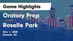 Oratory Prep  vs Roselle Park  Game Highlights - Oct. 1, 2020