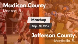 Matchup: Madison County High  vs. Jefferson County  2016