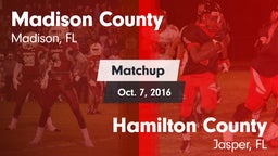 Matchup: Madison County High  vs. Hamilton County  2016